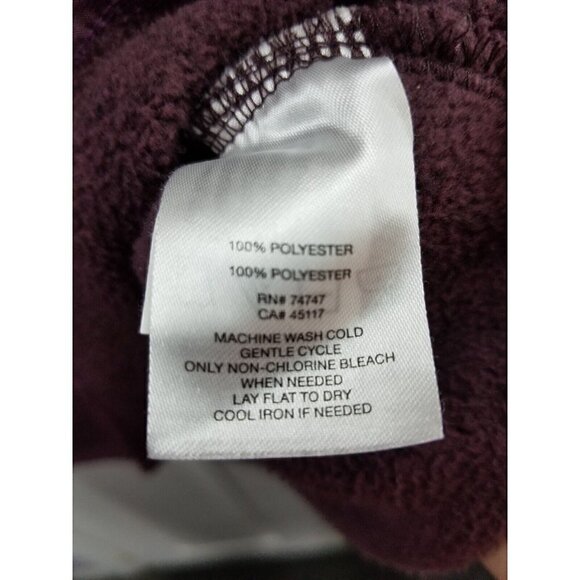 Women's Burgundy Ascend Expedition Fleece Long Sleeve Hoodie Pullover Large - Picture 5 of 10